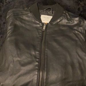 Blend Bomber Jacket Faux Leather perforated